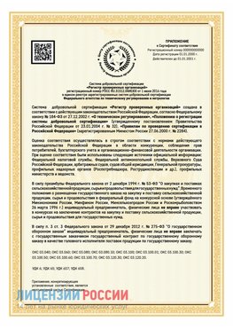 Приложение к сертификату для ИП Асбест Сертификат СТО 03.080.02033720.1-2020